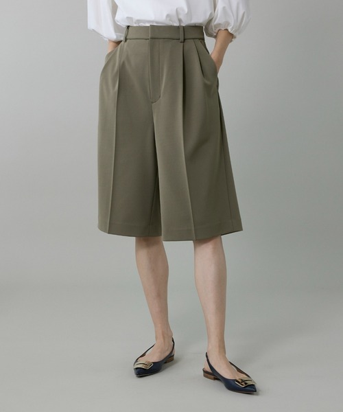INED（イネド）の「おとなハーフパンツ【セットアップ対応】（その他パンツ・レディース・ブラック/カーキ・7号/9号）」の6枚目の写真