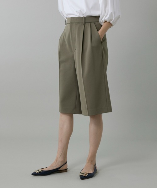 INED（イネド）の「おとなハーフパンツ【セットアップ対応】（その他パンツ・レディース・ブラック/カーキ・7号/9号）」の7枚目の写真