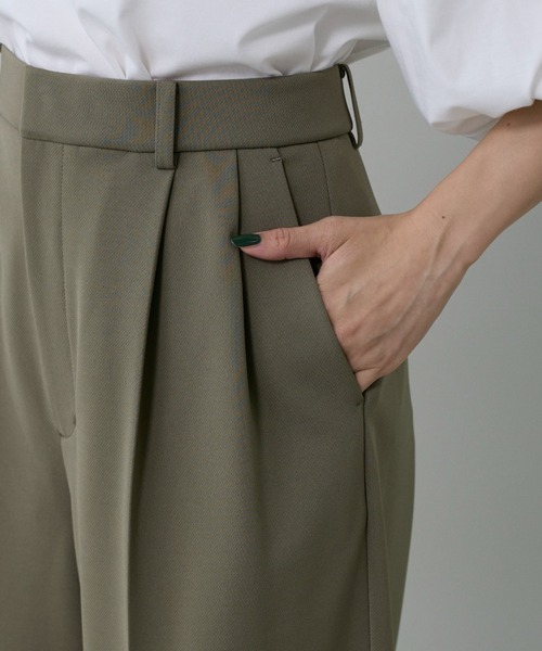 INED（イネド）の「おとなハーフパンツ【セットアップ対応】（その他パンツ・レディース・ブラック/カーキ・7号/9号）」の10枚目の写真