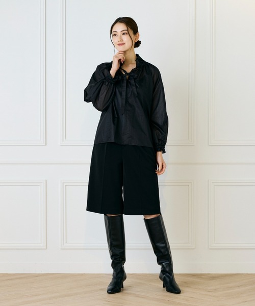 INED（イネド）の「おとなハーフパンツ【セットアップ対応】（その他パンツ・レディース・ブラック/カーキ・7号/9号）」の16枚目の写真