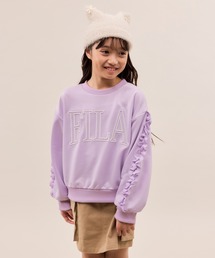 FILA（フィラ）の「【KIDS/キッズ】【FILA/フィラ別注】袖フリル裏毛プルオーバー（スウェット・キッズ）」