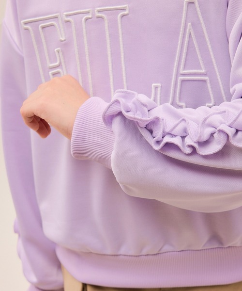 FILA（フィラ）の「【KIDS/キッズ】【FILA/フィラ別注】袖フリル裏毛プルオーバー（スウェット・キッズ・ダークラベンダー/ブラック・130/150/140）」の22枚目の写真