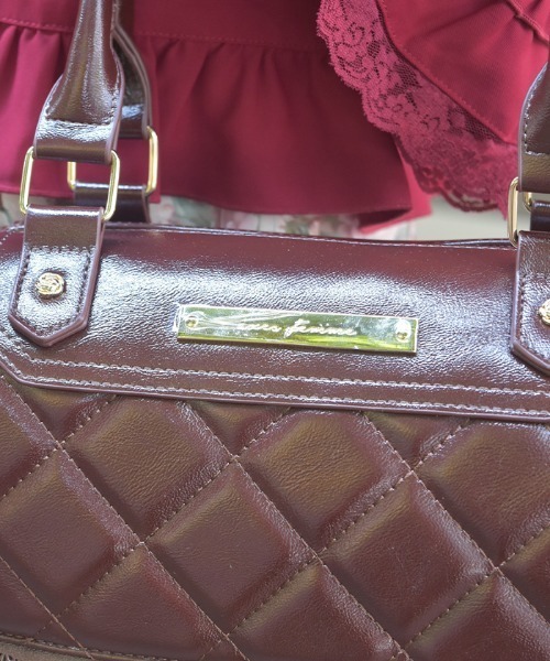 axes femme（アクシーズファム）の「キルティングデザインボストン（ボストンバッグ・レディース・ブラック/ダークブラウン・FREE）」の6枚目の写真