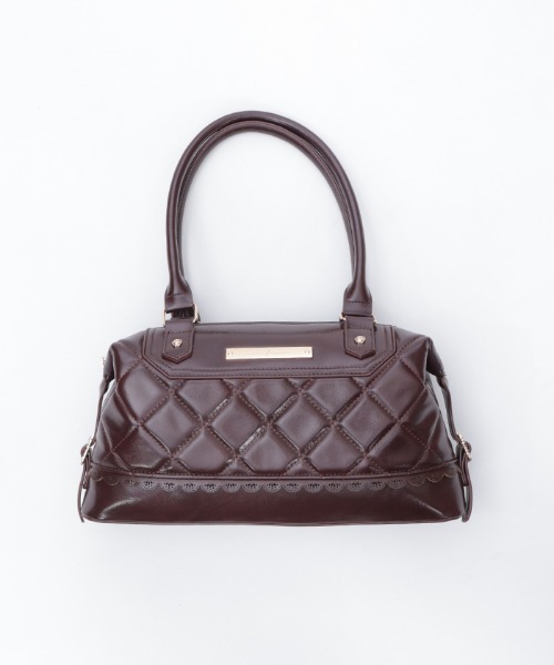 axes femme（アクシーズファム）の「キルティングデザインボストン（ボストンバッグ・レディース・ブラック/ダークブラウン・FREE）」の7枚目の写真