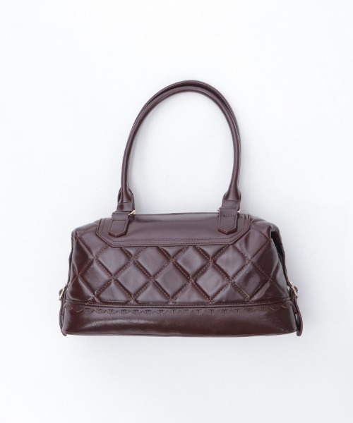 axes femme（アクシーズファム）の「キルティングデザインボストン（ボストンバッグ・レディース・ブラック/ダークブラウン・FREE）」の9枚目の写真