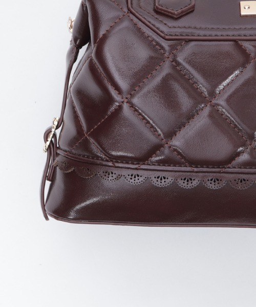 axes femme（アクシーズファム）の「キルティングデザインボストン（ボストンバッグ・レディース・ブラック/ダークブラウン・FREE）」の11枚目の写真