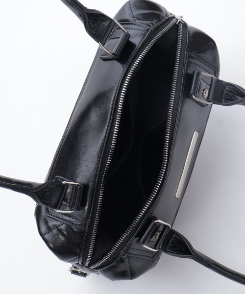 axes femme（アクシーズファム）の「キルティングデザインボストン（ボストンバッグ・レディース・ブラック/ダークブラウン・FREE）」の4枚目の写真