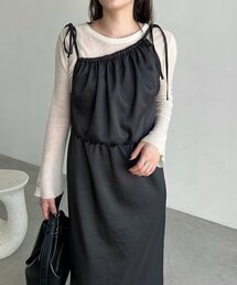CAPRICIEUX LE'MAGE（カプリシューレマージュ）の「【スカートとしても着用可◎】アシメ2WAYキャミワンピース（ワンピース・レディース）」