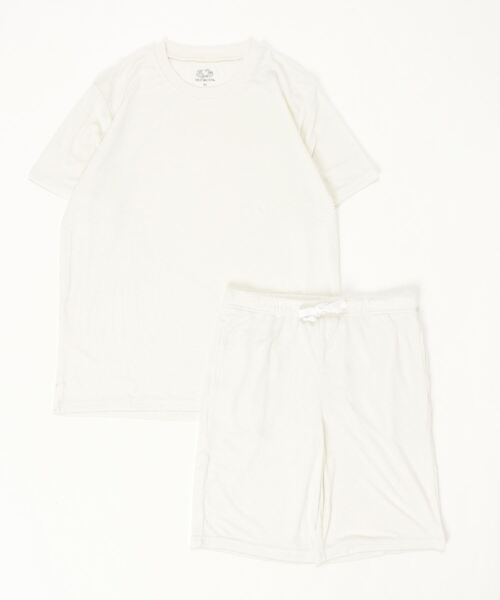FRUIT OF THE LOOM(フルーツオブザルーム)の「FRUIT OF THE LOOM パイルルームウェア セットアップ(Tシャツ/カットソー・メンズ・ブラック/ブラウン/グレー/オフホワイト/オレンジ/グリーン・LARGE/X-LARGE/MEDIUM)」の2枚目の写真