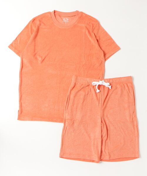 FRUIT OF THE LOOM(フルーツオブザルーム)の「FRUIT OF THE LOOM パイルルームウェア セットアップ(Tシャツ/カットソー・メンズ・ブラック/ブラウン/グレー/オフホワイト/オレンジ/グリーン・LARGE/X-LARGE/MEDIUM)」の6枚目の写真