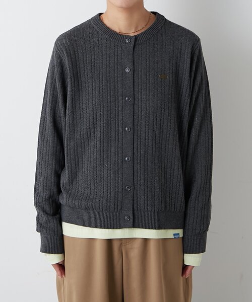 GEVACO（ゲバコ）の「【GEVACO】インナー付きアンサンブル透かし編みニットカーディガン（カーディガン/ボレロ・レディース・チャコールグレー/サックスブルー/レッド・ONE SIZE）」の15枚目の写真