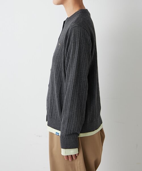 GEVACO（ゲバコ）の「【GEVACO】インナー付きアンサンブル透かし編みニットカーディガン（カーディガン/ボレロ・レディース・チャコールグレー/サックスブルー/レッド・ONE SIZE）」の16枚目の写真
