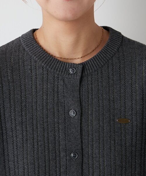 GEVACO（ゲバコ）の「【GEVACO】インナー付きアンサンブル透かし編みニットカーディガン（カーディガン/ボレロ・レディース・チャコールグレー/サックスブルー/レッド・ONE SIZE）」の18枚目の写真
