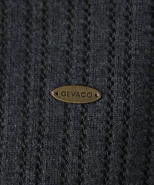 GEVACO（ゲバコ）の「【GEVACO】インナー付きアンサンブル透かし編みニットカーディガン（カーディガン/ボレロ・レディース・チャコールグレー/サックスブルー/レッド・ONE SIZE）」の22枚目の写真