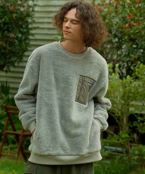 ragged mountain(ラギットマウンテン)の「【RAGGED MOUNTAIN/ラギットマウンテン】DERRY/デリー 防風 ボア トレーナー(スウェット・メンズ・ブラック/アイボリー/グレー・MEDIUM/LARGE/X-LARGE)」の1枚目の写真