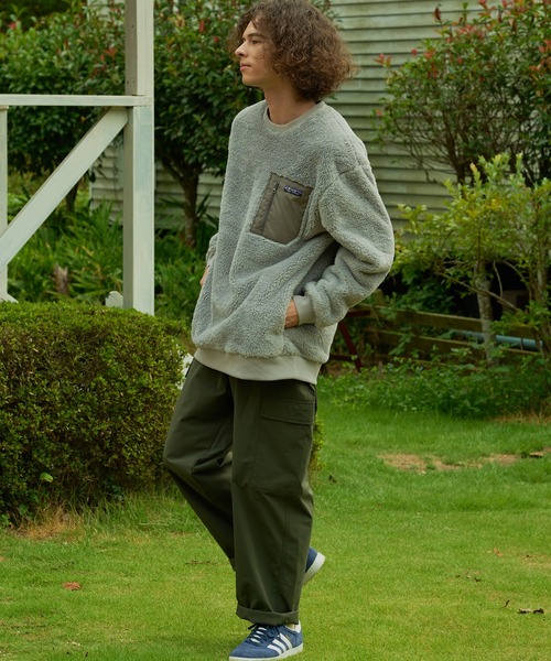 ragged mountain(ラギットマウンテン)の「【RAGGED MOUNTAIN/ラギットマウンテン】DERRY/デリー 防風 ボア トレーナー(スウェット・メンズ・ブラック/アイボリー/グレー・MEDIUM/LARGE/X-LARGE)」の10枚目の写真