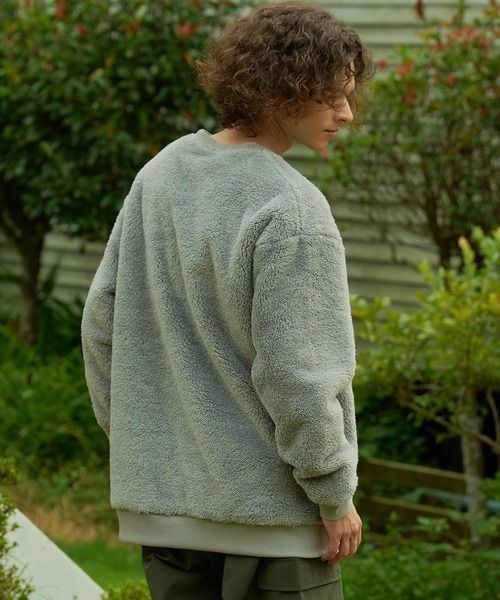 ragged mountain(ラギットマウンテン)の「【RAGGED MOUNTAIN/ラギットマウンテン】DERRY/デリー 防風 ボア トレーナー(スウェット・メンズ・ブラック/アイボリー/グレー・MEDIUM/LARGE/X-LARGE)」の16枚目の写真