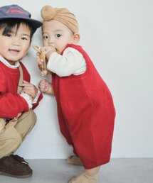 CIAOPANIC TYPY（チャオパニックティピー）の「【綿100％で洗える】【BABY】スウェットライクニットロンパース(OSORO)（ロンパース）」