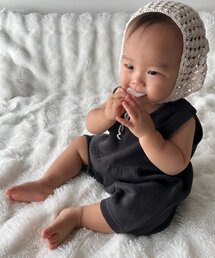 CIAOPANIC TYPY | 【綿100%で洗える】【BABY】スウェットライクニットロンパース(OSORO)(ロンパース)