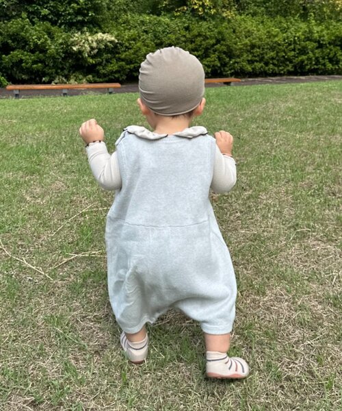 CIAOPANIC TYPY（チャオパニックティピー）の「【綿100％で洗える】【BABY】スウェットライクニットロンパース(OSORO)（ロンパース・キッズ・チャコールグレー/ブラウン/オフホワイト/レッド/サックスブルー・80）」の22枚目の写真