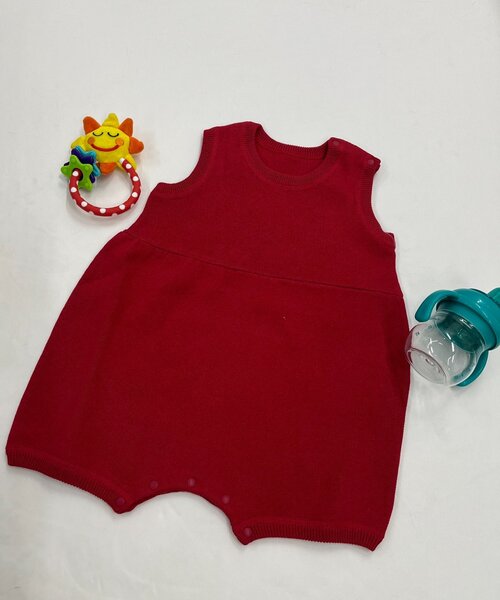 CIAOPANIC TYPY（チャオパニックティピー）の「【綿100％で洗える】【BABY】スウェットライクニットロンパース(OSORO)（ロンパース・キッズ・チャコールグレー/ブラウン/オフホワイト/レッド/サックスブルー・80）」の9枚目の写真