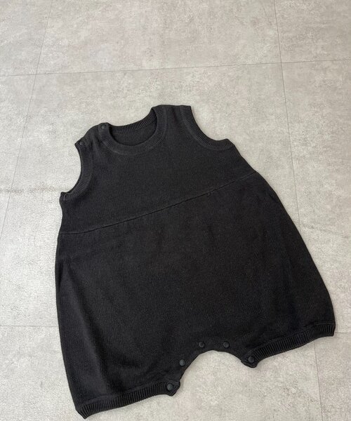 CIAOPANIC TYPY（チャオパニックティピー）の「【綿100％で洗える】【BABY】スウェットライクニットロンパース(OSORO)（ロンパース・キッズ・チャコールグレー/ブラウン/オフホワイト/レッド/サックスブルー・80）」の10枚目の写真