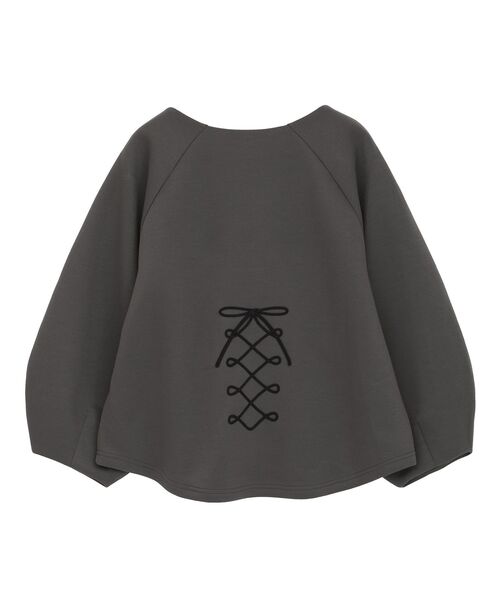 ESCAR（エスカー）の「■ESCAR コルセットコード刺繍プルオーバー（Tシャツ/カットソー・レディース・モカ/チャコールグレー・FREE）」の18枚目の写真