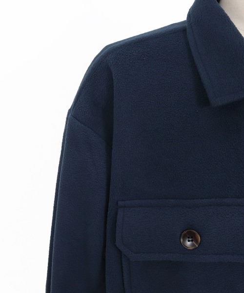 1minute 1second(ワンミニットワンセカンド)の「mj11157-soft fleece CPO jacket with cursive embroidery フリースジャケット(1M25F140)(その他アウター・メンズ・ホワイト/ネイビー/ブラック・XL/L/M/S)」の9枚目の写真