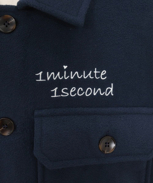 1minute 1second(ワンミニットワンセカンド)の「mj11157-soft fleece CPO jacket with cursive embroidery フリースジャケット(1M25F140)(その他アウター・メンズ・ホワイト/ネイビー/ブラック・XL/L/M/S)」の12枚目の写真