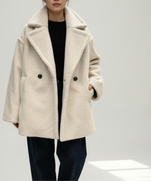 Per sist ence（パーシエンス）の「フェイクムートンタックミドルダブルコート（ムートンコート）」