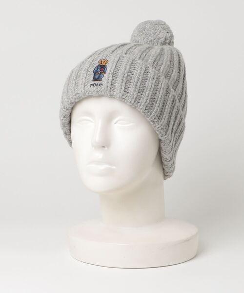 Polo ベア ウールブレンド ポンポン ビーニー（ニットキャップ