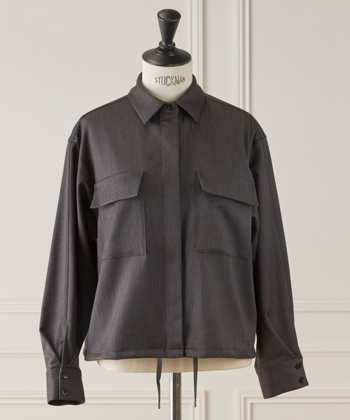 INED（イネド）の「ＴＷサテン2WAYブラウス（シャツ/ブラウス・レディース・チャコールグレー/ネイビー/キャメル・9号/11号）」の17枚目の写真