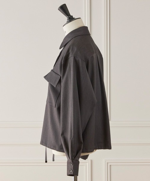 INED（イネド）の「ＴＷサテン2WAYブラウス（シャツ/ブラウス・レディース・チャコールグレー/ネイビー/キャメル・9号/11号）」の18枚目の写真