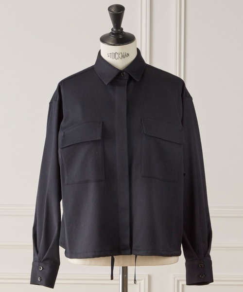 INED（イネド）の「ＴＷサテン2WAYブラウス（シャツ/ブラウス・レディース・チャコールグレー/ネイビー/キャメル・9号/11号）」の6枚目の写真