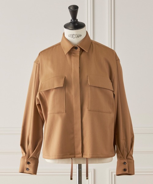 INED（イネド）の「ＴＷサテン2WAYブラウス（シャツ/ブラウス・レディース・チャコールグレー/ネイビー/キャメル・9号/11号）」の5枚目の写真