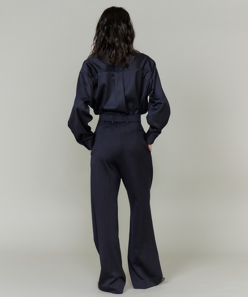 INED（イネド）の「ＴＷサテン2WAYブラウス（シャツ/ブラウス・レディース・チャコールグレー/ネイビー/キャメル・9号/11号）」の9枚目の写真