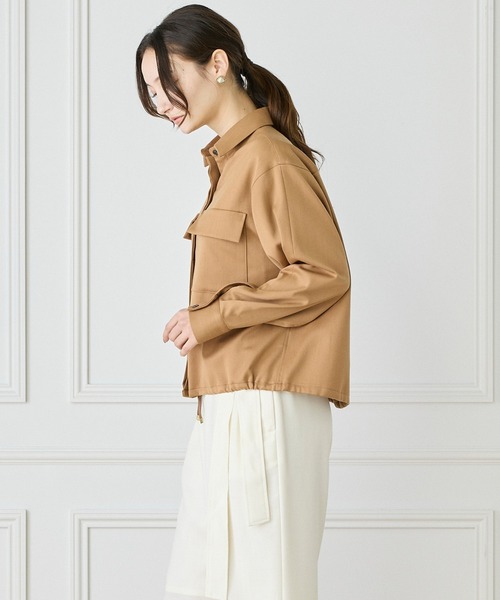 INED（イネド）の「ＴＷサテン2WAYブラウス（シャツ/ブラウス・レディース・チャコールグレー/ネイビー/キャメル・9号/11号）」の12枚目の写真