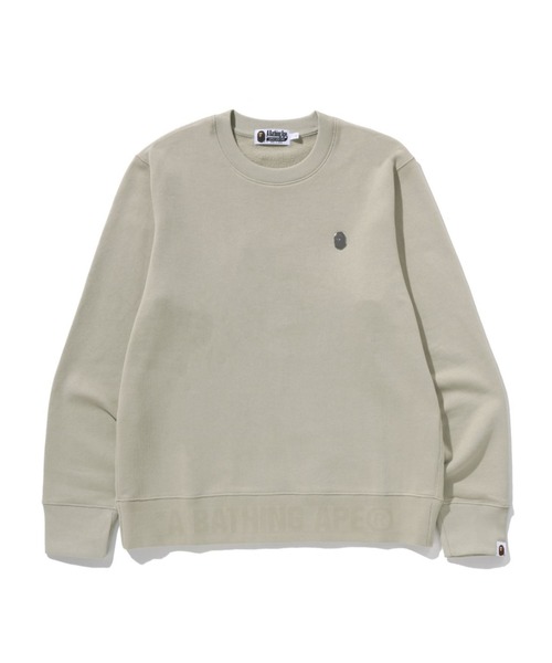 A BATHING APE（アベイシングエイプ）の「ONE POINT CREWNECK SWEATSHIRT（スウェット・メンズ・ブラック/ベージュ/ブラウン/グレー・SMALL/MEDIUM/LARGE/X-LARGE/XX-LARGE）」の4枚目の写真
