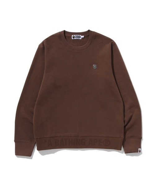 A BATHING APE（アベイシングエイプ）の「ONE POINT CREWNECK SWEATSHIRT（スウェット・メンズ・ブラック/ベージュ/ブラウン/グレー・SMALL/MEDIUM/LARGE/X-LARGE/XX-LARGE）」の3枚目の写真
