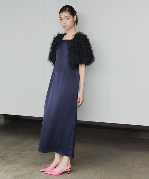 ANDRESD(アンドレスド)の「シャギーボレロ / shaggy bolero(カーディガン/ボレロ・レディース・ベージュ/ブラック・M)」の18枚目の写真