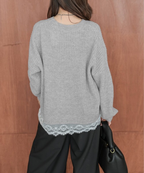 GIVENCHY  裾レースニット セール】裾レース ニットプルオーバー（ニット/セーター）｜AMELY