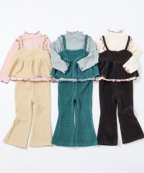 BREEZE（ブリーズ）の「【ジュニア対応】ベロア2Pトップス（Tシャツ/カットソー・キッズ・キナリ/グリーン/ブラック・140/130/80/90/100/110/120）」の13枚目の写真