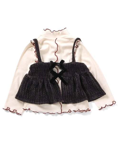 BREEZE（ブリーズ）の「【ジュニア対応】ベロア2Pトップス（Tシャツ/カットソー・キッズ・キナリ/グリーン/ブラック・140/130/80/90/100/110/120）」の20枚目の写真