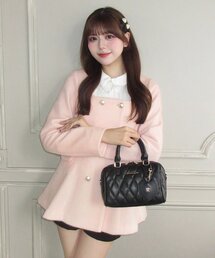 yori フリルポケット ノーカラージャケット ピンク yori フリルポケット ノーカラージャケット ピンク