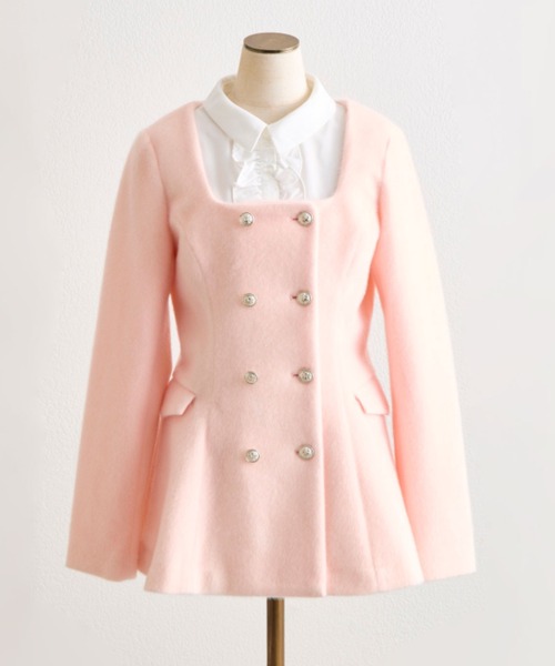 Belle Charme】クラシカルフリルカラージャケット（ノーカラー