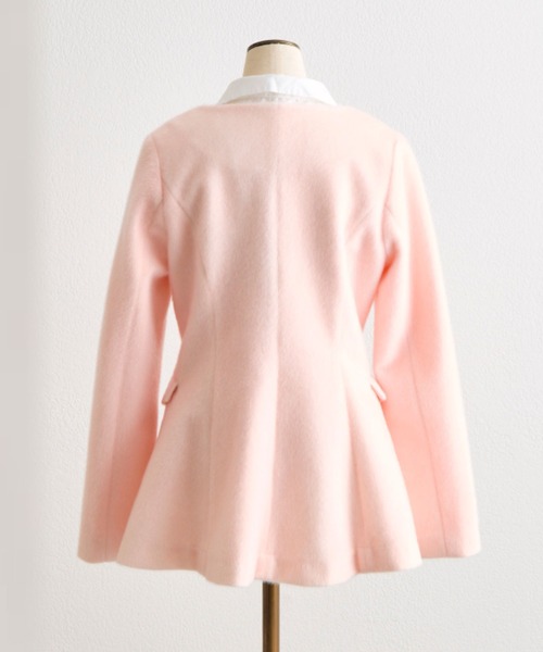 Belle Charme】クラシカルフリルカラージャケット（ノーカラー