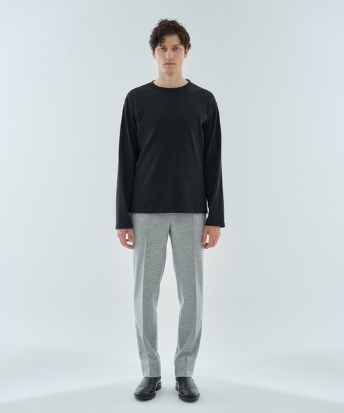 ESTNATION（エストネーション）の「ESTNATION / コットンフライス クルーネックカットソー（Tシャツ/カットソー・メンズ・ホワイト/ブラック・MEDIUM/LARGE/X-LARGE）」の8枚目の写真