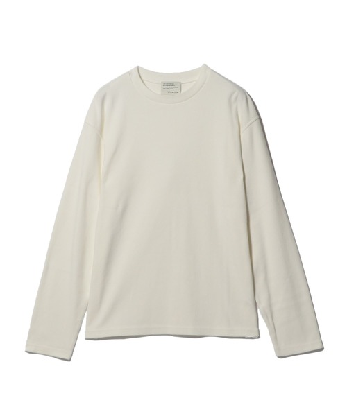 ESTNATION（エストネーション）の「ESTNATION / コットンフライス クルーネックカットソー（Tシャツ/カットソー・メンズ・ホワイト/ブラック・MEDIUM/LARGE/X-LARGE）」の15枚目の写真