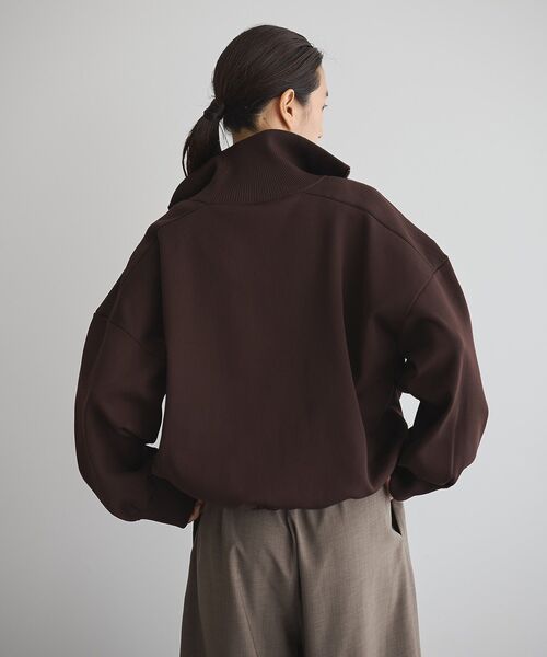 GARAGE OF GOOD CLOTHING（ガレージオブグッドクロージング）の「総針ニットWzipブルゾン（ブルゾン・レディース・ベージュ/ブラウン/ブラック・FREE）」の4枚目の写真