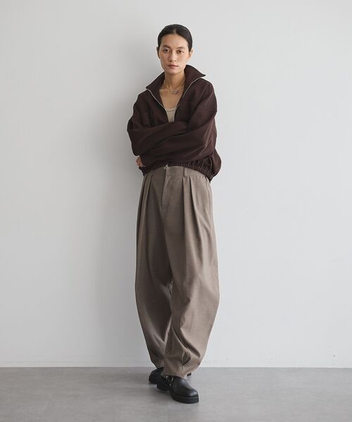 GARAGE OF GOOD CLOTHING（ガレージオブグッドクロージング）の「総針ニットWzipブルゾン（ブルゾン・レディース・ベージュ/ブラウン/ブラック・FREE）」の5枚目の写真